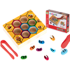 IKONKA Montessori lesena izobraževalna igra Čebelji sat z čebelicami in pinceto IK-KX6519