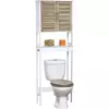 Tendance Kupatilski Ormarić Sa 2 Vrata I 1 Policom Stochklom 63X23X179Cm Mdf Bambus Bela