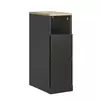 SoBuy SoBuy Nočna omarica z dvema predalom Črn 35x20x60cm Sodobno FBT149-SCH, (5000197868)