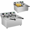 NEW Električni dvojni cvrtnik 230 V 2 x 3200 W 2 x 8 L