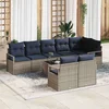 vidaXL vidaXL Kavčna garnitura 9 pcs Siva poli ratan, (5000155005)