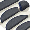 Prostirke za stepenice 15 kom 56x17x3 cm tamno sive i plave poluokrugle