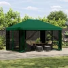 Gazebo 4 × 3 m Zelena Poliester i čelik 190 gsm