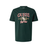 GUESS Majica bež/temno zelena/rdeča/bela
