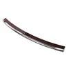 Trunk edge protection strip Audi Q5 2008-2017 (chrome and red carbon)