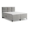 Svetlo siva boxspring postelja s prostorom za shranjevanje 180x200 cm Pakalana – Makamii
