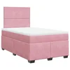 Vidaxl Box spring postelja z vzmetnico roza 120x200 cm žamet