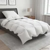 vidaXL 90% Gosji puh set odej FULDA 2 pcs 135 x 200 cm 210 GSM Bela