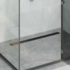 2 u 1 odvod za tuš Crna 90 cm Nehrđajući čelik 304