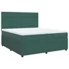 Vidaxl Box spring postelja z vzmetnico temno zelena 200x200 cm žamet