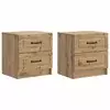 Noćni ormar s ladicama 2 pcs Hrast artisan 43 x 34,5 x 44,5 cm