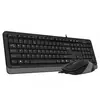 A4 TECH F1010 USB US siva tastatura + USB sivi miš