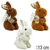 Sedeči zajček z rutko, 12 cm, 3 vrste