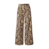 ADIDAS ORIGINALS Kavbojke SNAKE PRINT DENIM LOOSE bež/kamela/temno rjava/bela