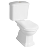 KERASAN Kombinirani WC Retro Waldorf, spodnji odtočni, bela/bronz, Kerasan