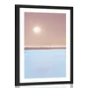Plakat s paspartujem linija horizonta - 20x30 silver