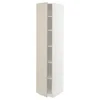 METOD Visoki element s policama, bela/Havstorp bež, 40x60x200 cm