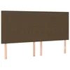 Vidaxl Vzglavje postelje temno rjavo 160x5x118/128 cm blago
