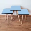 Hanah Home Set klub stočića 3Shp333, 3 komada, Tirkizna