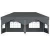 Songmics Paviljon zložljiv Gazebo 600x300x264 cm siva
