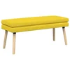 Vidaxl Dvojna klop Svetlo rumena 110 x 40 x 47 cm Blago