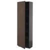 METOD Visoki element s policama, Crnosiva/Sinarp smeđa, 60x37x200 cm