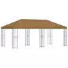 Paviljon s bočnim stranama 6 x 3 m Bež Poliester i čelik 190
