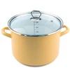 FACKELMANN Lonac+stakleni poklopac 22cm Emajl 5.5l, Žuti
