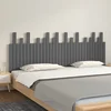 Vidaxl vidaXL Vzglavje postelje, sivo, 204x3x80 cm, masiven borov les