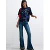 Desigual Majica voda/temno modra/črna/bela