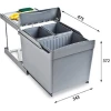 Alveus kante za otpatke Albio 30 1 x 16l + 2 x 7,5l