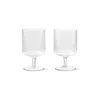 Ferm Living komplet kozarcev na peclju za vino iz stekla