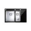 ALVEUS kuhinjsko korito CRYSTALIX 20 LEVO, ČRNO 1099641