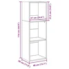 Regal za knjige boja hrasta 40x30x114 cm konstruirano drvo