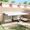 Povlačivi tende Bijela 600 × 350 cm Tkanina i Aluminij