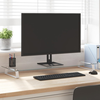 Stalak za monitor bijeli 100x35x8 cm kaljeno staklo i metal