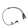 Saramonic Dual Locking 3.5mm TRS to Right-Angled 3.5mm TRS Y Cable for Wireless Receivers, Mics,More