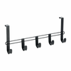 Črni kovinski obešalnik za vrata 38 cm Lava - Metaltex