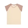 Girls Contrast Raglan Tee whitesand/duskrose