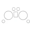 OEM Prstenovi za tablu Audi A3 (96-03) / Audi A4 B5 (1995-2001) / A6 (97-04), Hrom