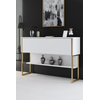 Hanah Home Komoda Luxe 120x80x30cm Zlatno-Bela
