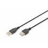 Digitus USB 2.0 Podaljšek [1x USB 2.0vtič A - 1x USB 2.0 vtičnica A] 3 m črna Digitus