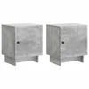 vidaXL Nočna omarica 2 pcs Betonsko siva 43 x 34,5 x 50 cm