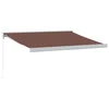 Vidaxl Ročno zložljiva tenda rjava 350x250 cm