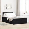Krevet s od storage s uzglavljem Crna 120 x 200 cm Baršun