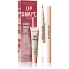 Makeup Revolution London Lip Shape Odtenek rose pink Set glos za ustnice Lip Shape Lip Gloss 9 ml + črtalo za ustnice in fiksator šminke 2 In 1 Lip Liner & Colour Setter 1,7 ml