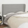 Vidaxl vidaXL Vzglavje s krilci svetlo sivo 163x23x118/128 cm blago
