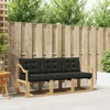 Set vanjskih sofa s jastukom 3 pcs Bijela i crna