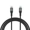 DUDAO Kabel z oplaščeno žico L3CC USB-C - USB-C 60 W 1,2 m - črn