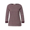 STREET ONE Majica temno rjava/bela